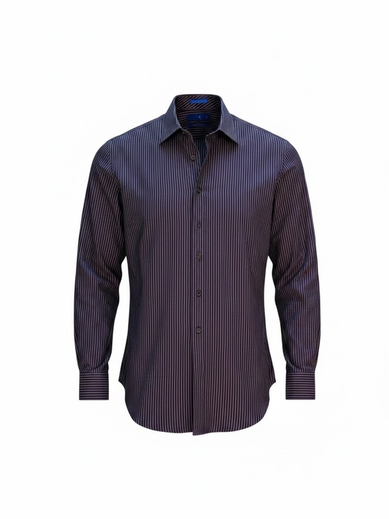 Igara Other - Men's Black and Navy Pinstripe Dress Shirt